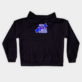 Nova Scotia Strong Ocean Blue Kids Hoodie